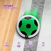 Gooyo Hover Football with LED Lights | Indoor Floating Air Soccer Ball for Kids - Green
