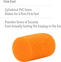 Howard Leight by Honeywell FirmFit Disposable Foam Earplugs, Polybag, 200-Pairs (FF-1) , Orange 200 Pairs