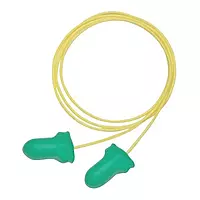 MAXIMUM LITE Disposable Earplugs, Foam, 30 dB, Green, Corded