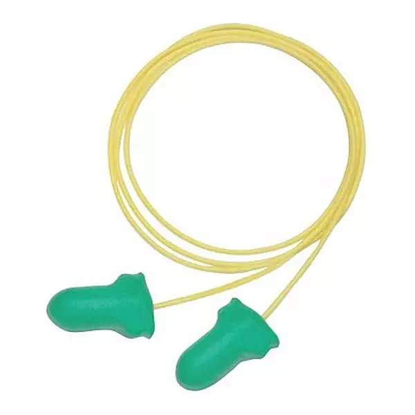 MAXIMUM LITE Disposable Earplugs, Foam, 30 dB, Green, Corded