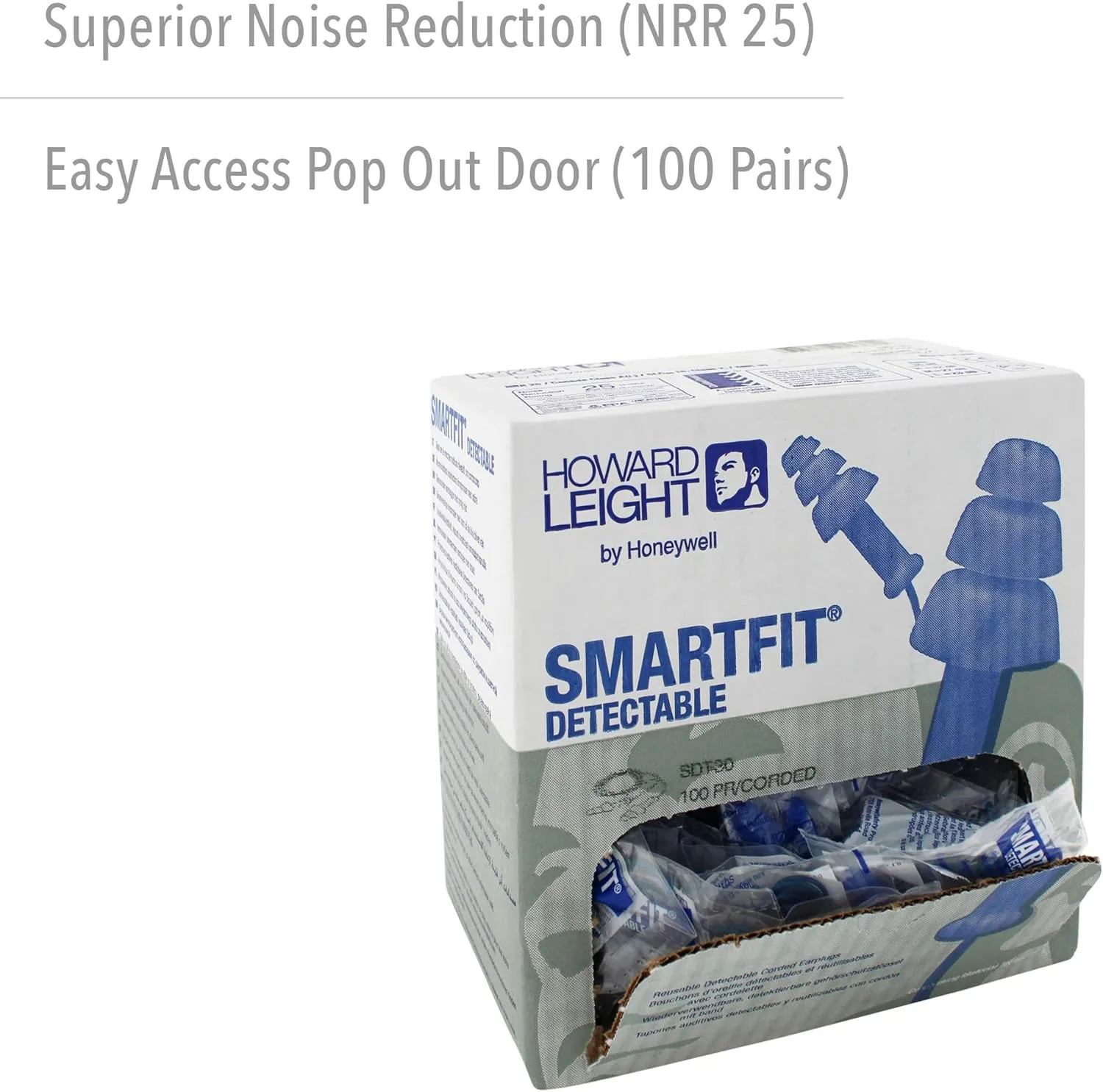 Howard Leight by Honeywell SmartFit Heat-Activated Reusable Earplugs