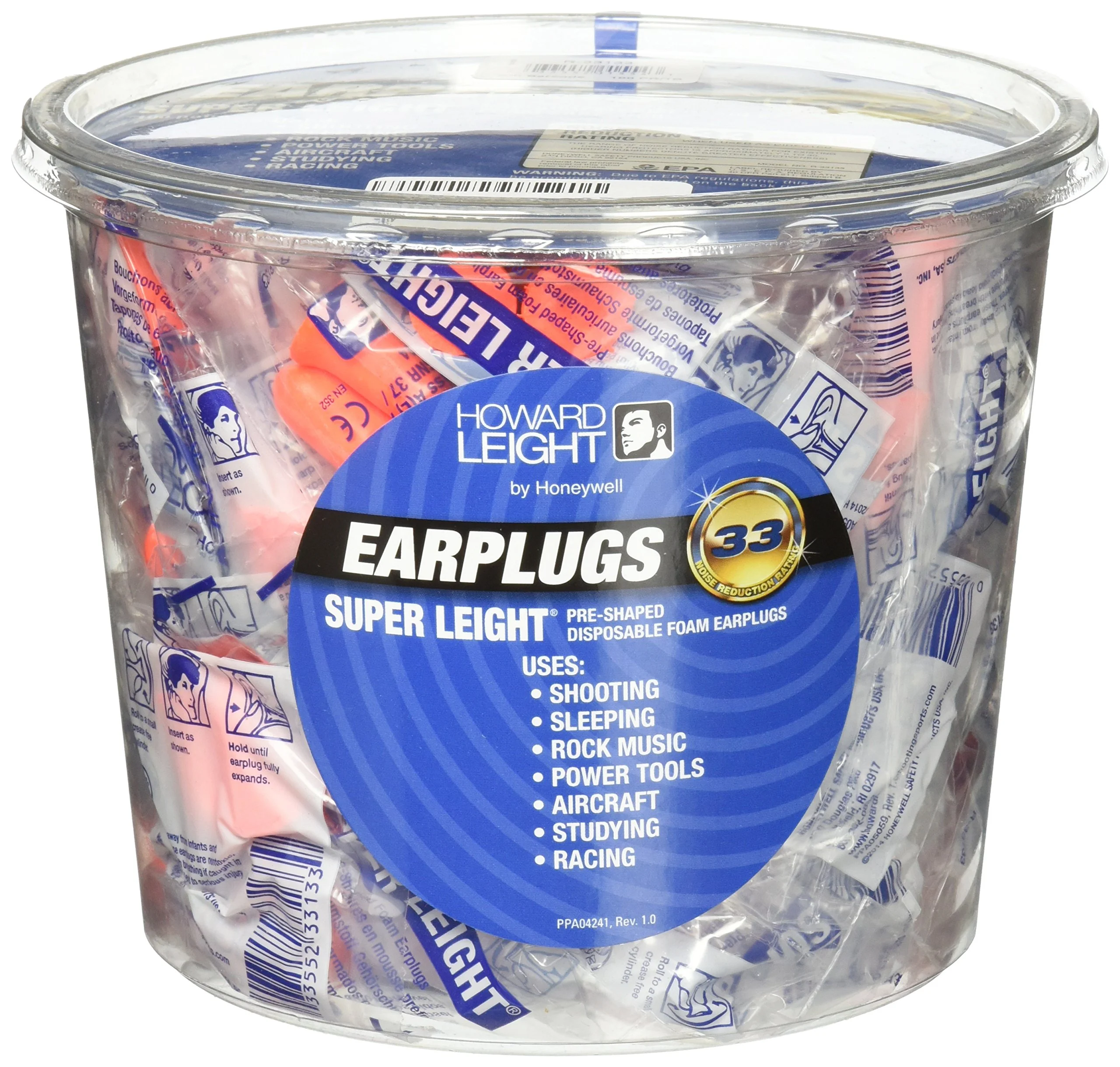 Howard Leight by Honeywell Super Leight Disposable Foam Shooting Earplugs
