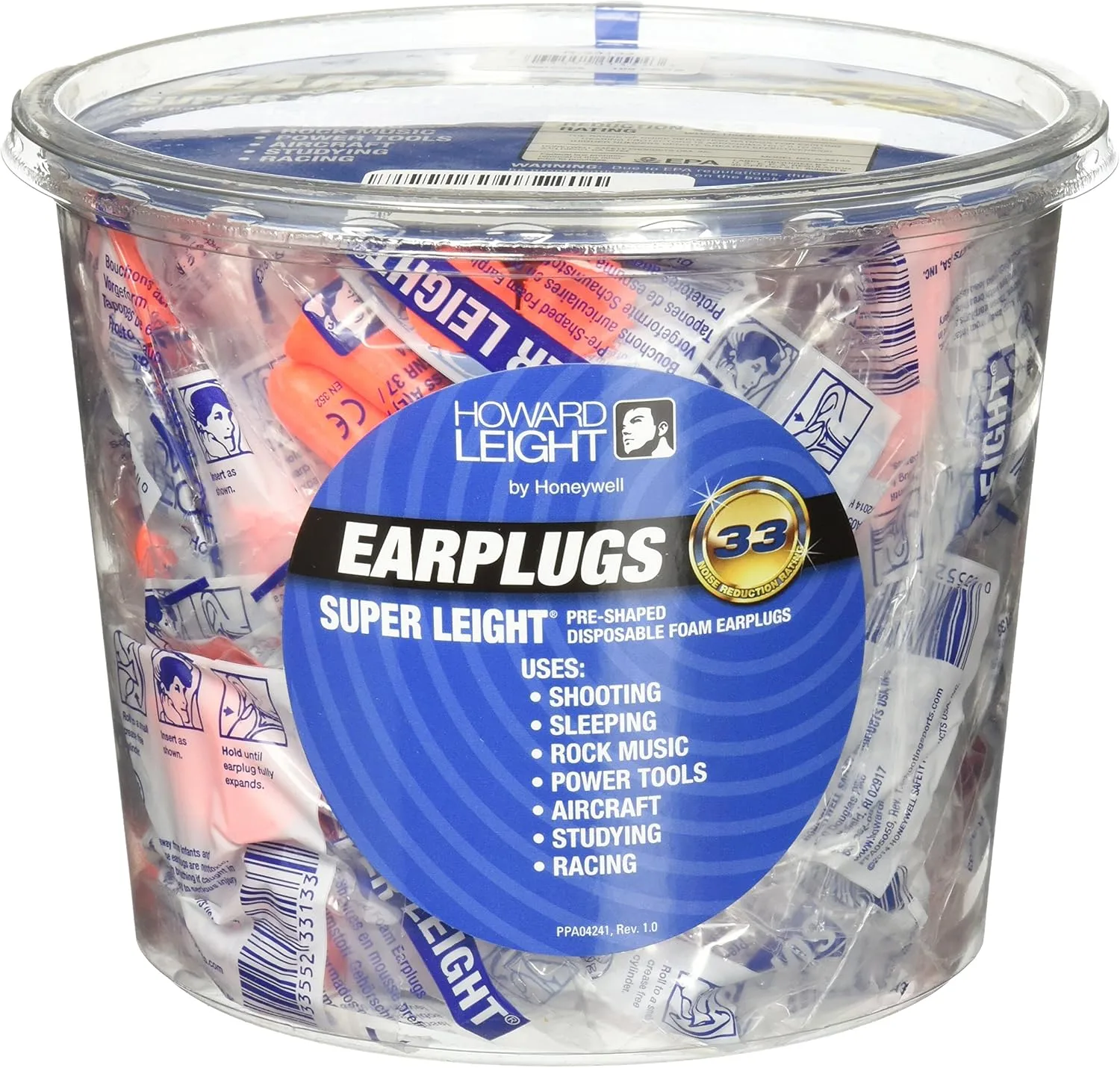Howard Leight by Honeywell Super Leight Disposable Foam Shooting Earplugs
