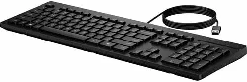HP 125 Wired Keyboard - Cable Connectivity - USB Type A Interface - Copilot Hot Key(s) - Windows 11, Windows 10 - PC - Recycled Plastic - Plunger Keyswitch - Black