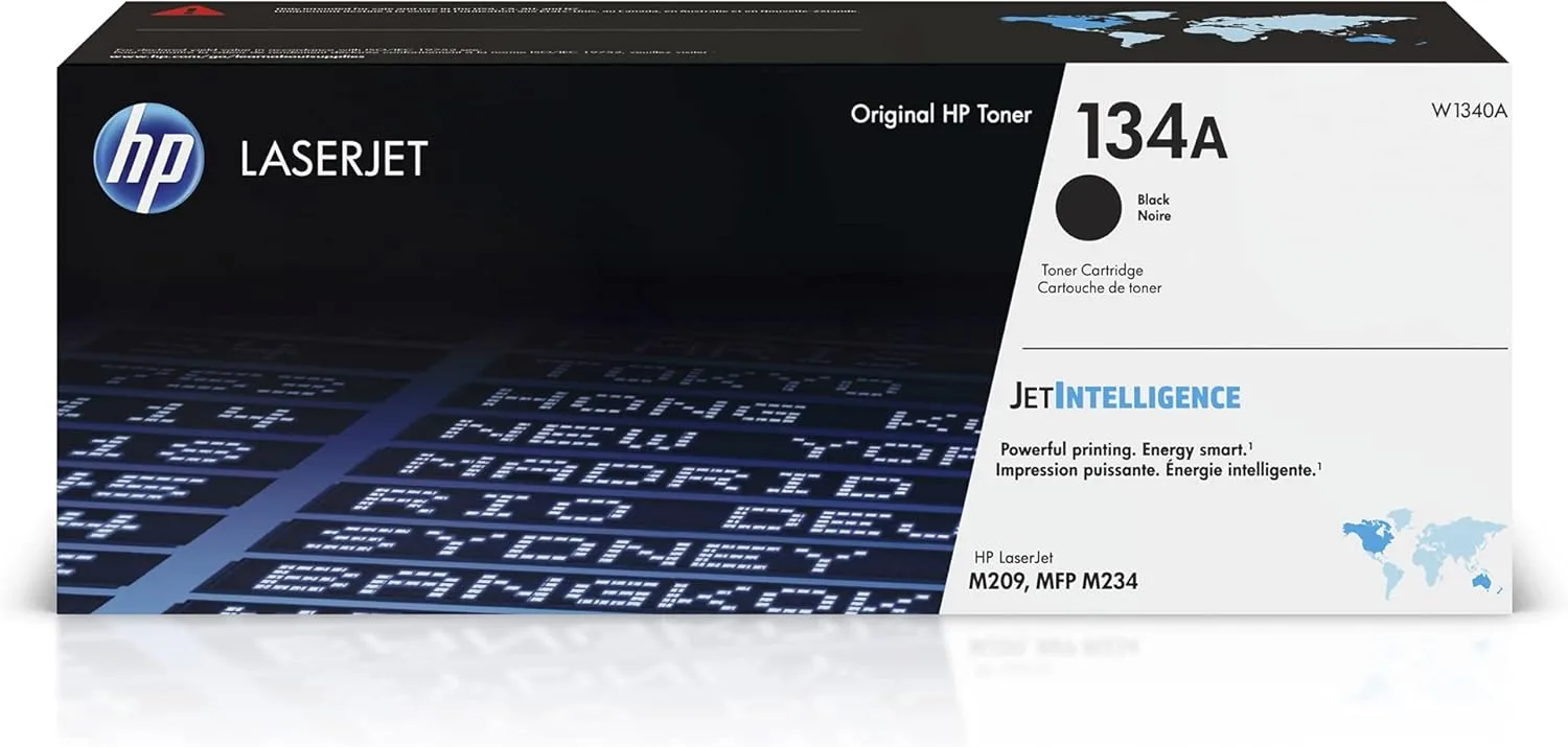 HP 134A Black Toner Cartridge for HP Printers | Works with LaserJet M209 Series; LaserJet MFP M234 Series | W1340A