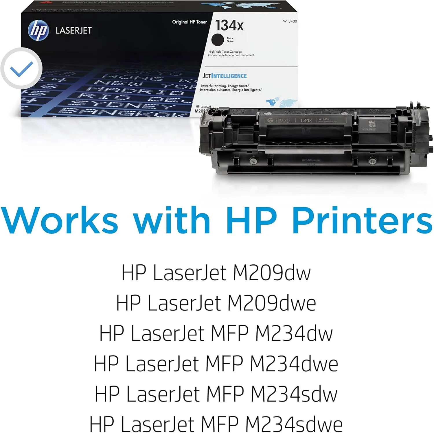 HP 134X Black High-Yield Toner Cartridge (W1340X) - 2400 Pages