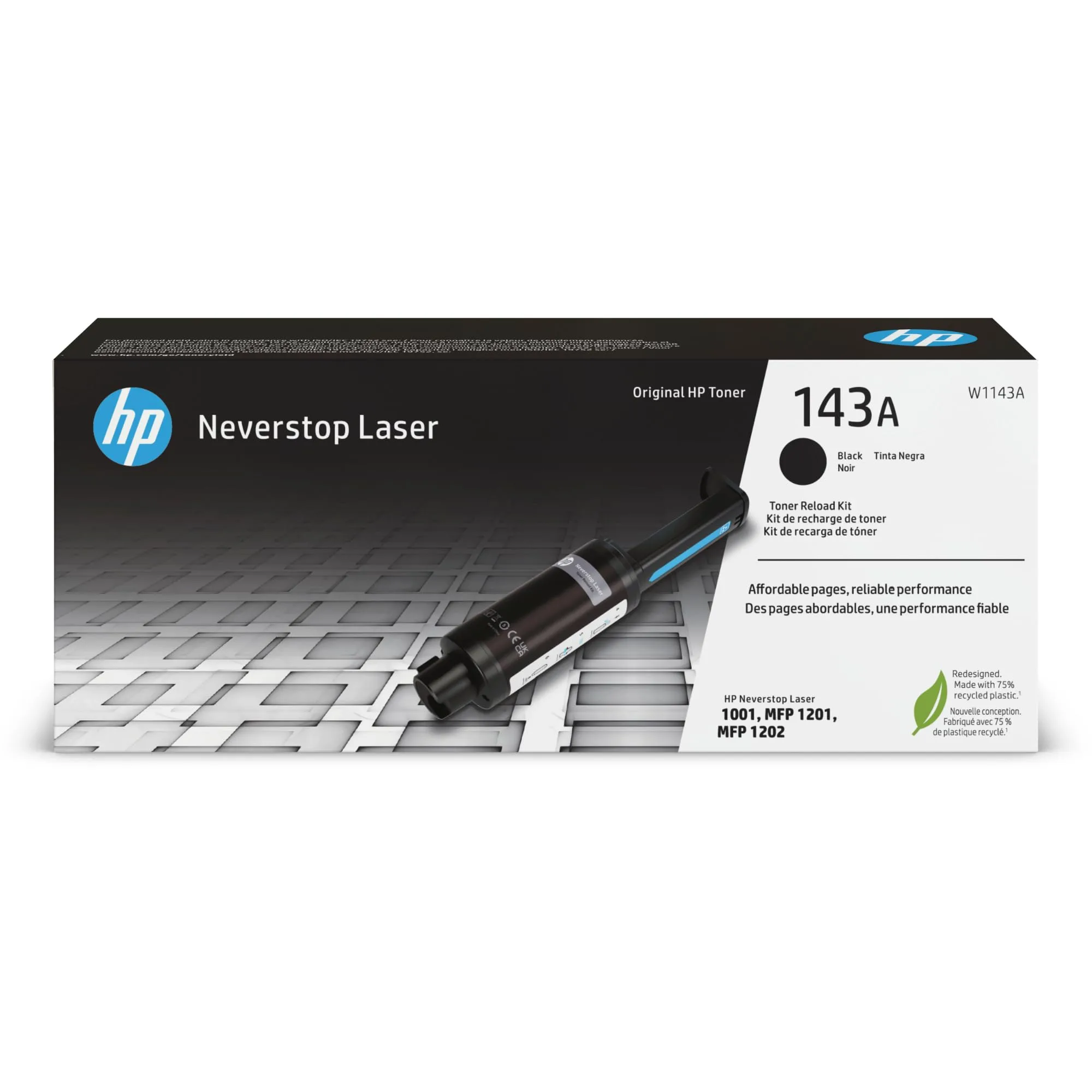 HP 143A (W1143A) Toner Black Reload Kit - 1 Count