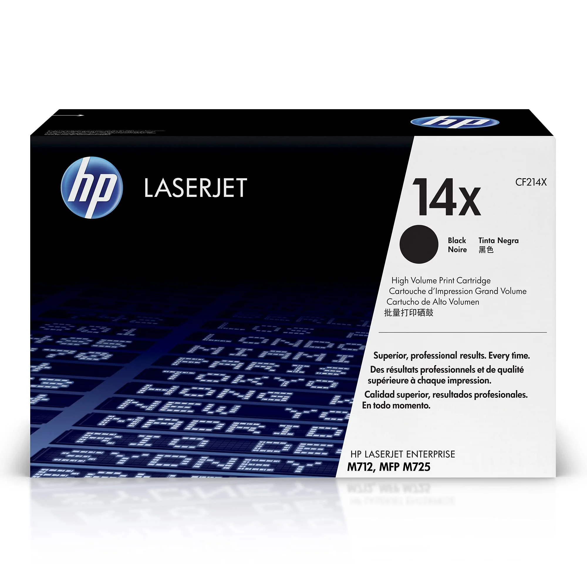 HP 14X Black High-Yield Toner Cartridge | Works Laserjet Enterprise M712 Series, Laserjet Enterprise MFP M725 Series | CF214X