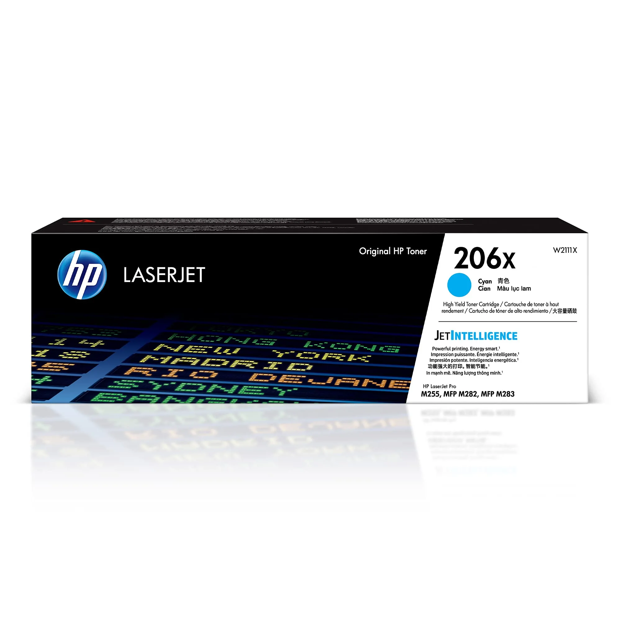HP 206X Cyan High-Yield Toner Cartridge (W2111X) - 2450 Pages