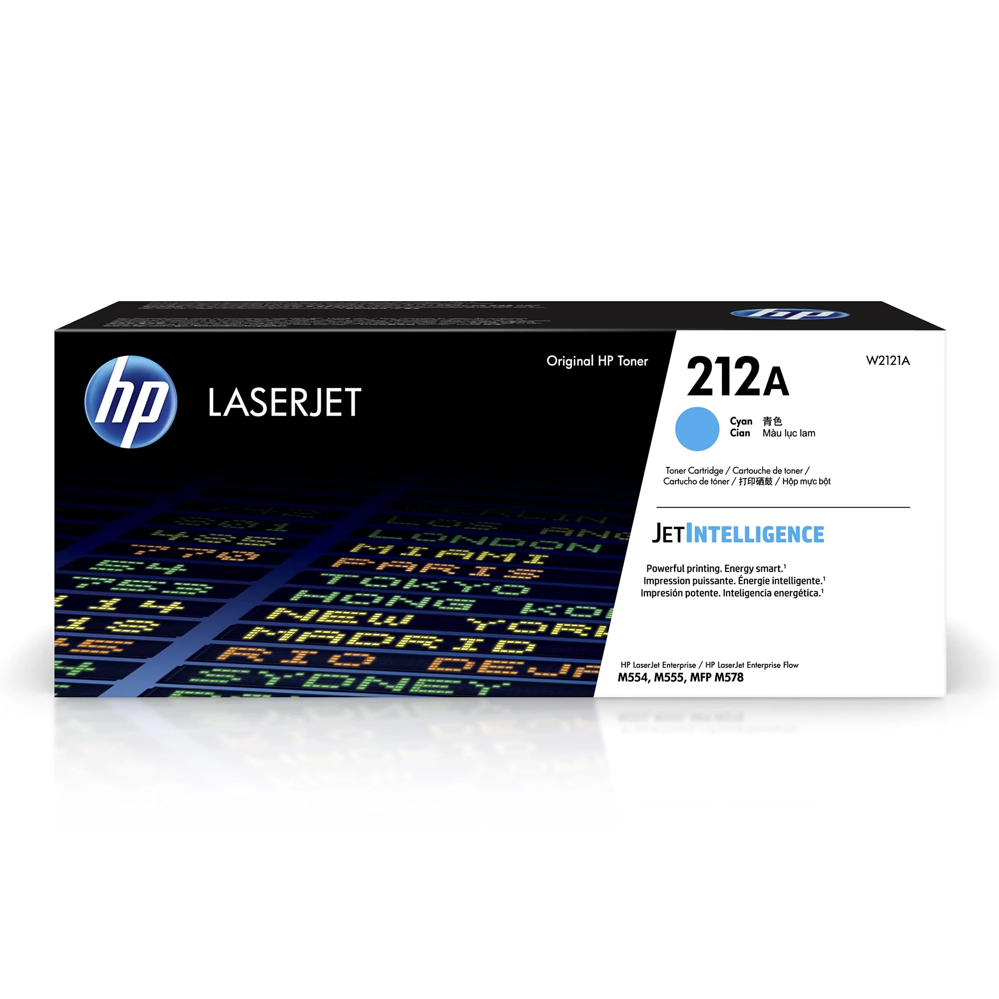 HP 212A Cyan Toner Cartridge for HP Printers | Works with Color LaserJet Enterprise M554, M555 Series; Color LaserJet Enterprise MFP M578 Series | W2121A