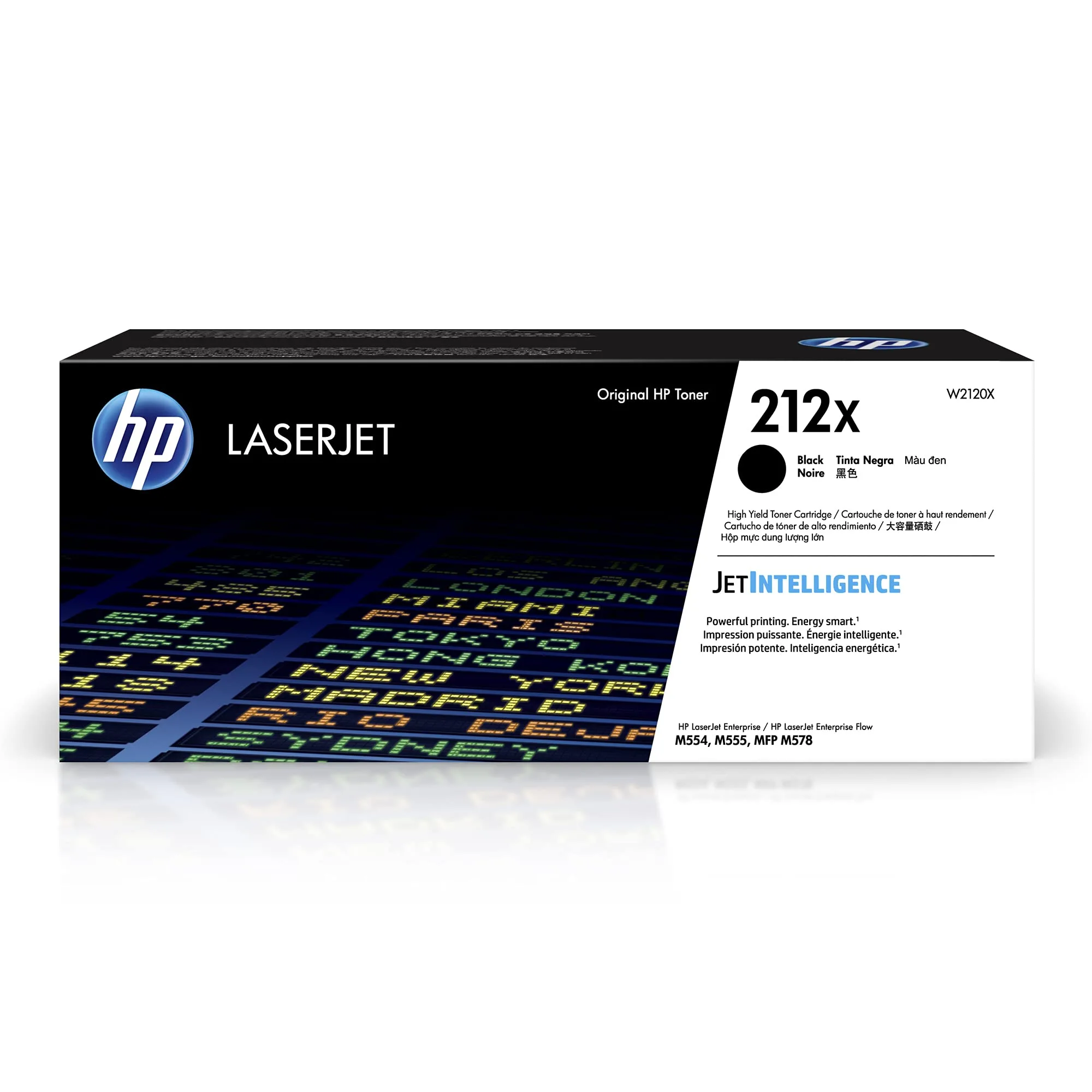 HP 212X Black High-Yield Toner Cartridge (W2120X) – Works with Color LaserJet Enterprise M554/M555/M578
