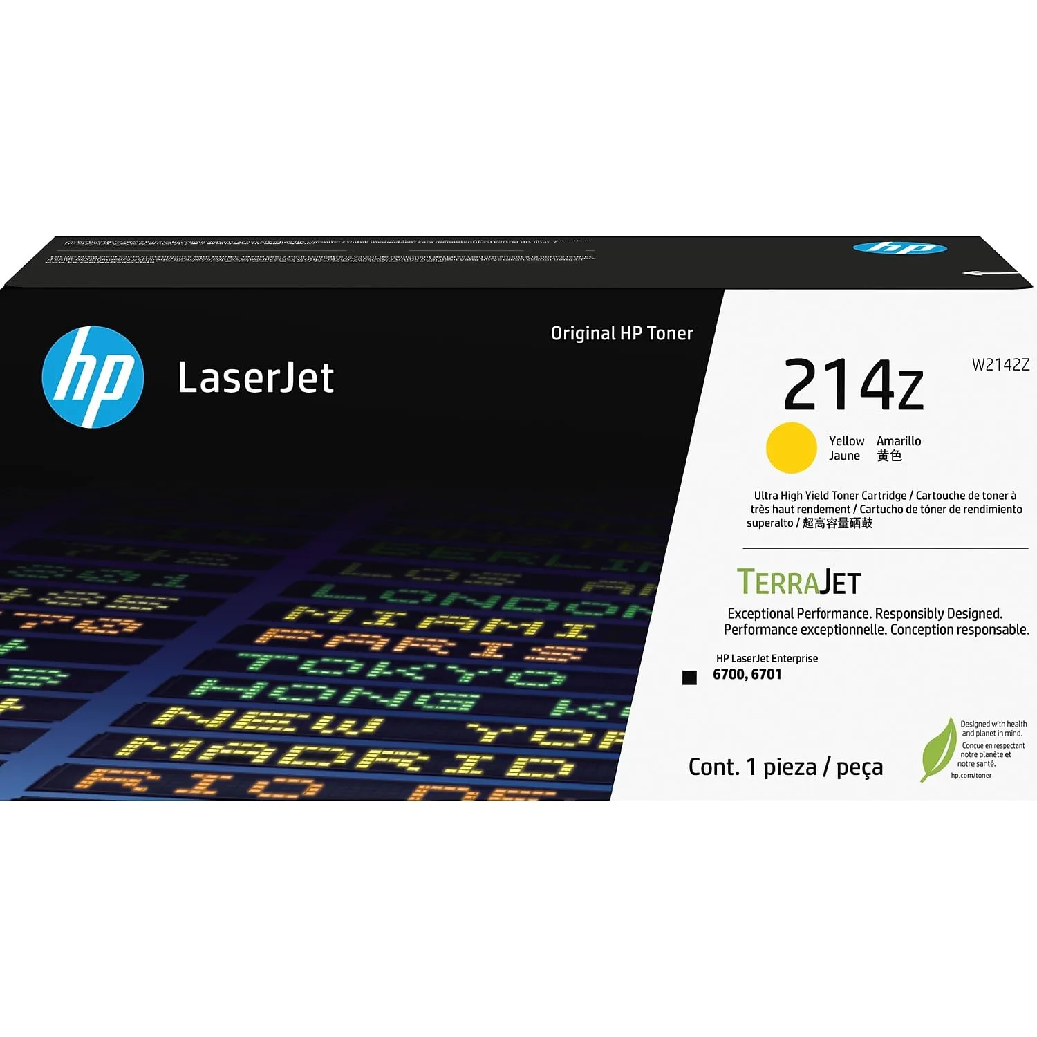HP 214Z (W2142Z) Yellow Original LaserJet Toner Cartridge, Ultra High-Yield (26,000 pages)