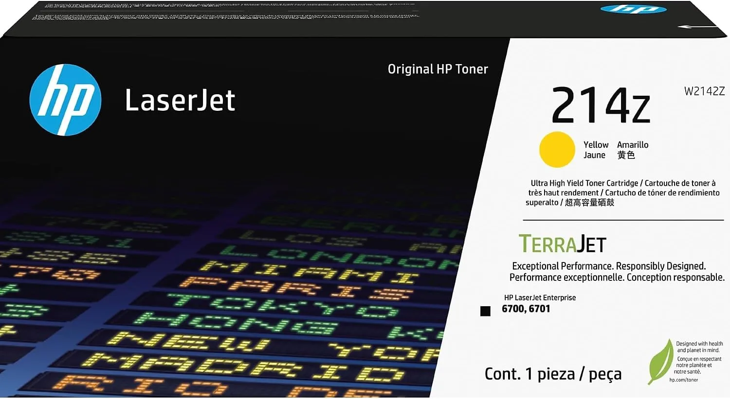 HP 214Z (W2142Z) Yellow Original LaserJet Toner Cartridge, Ultra High-Yield (26,000 pages)