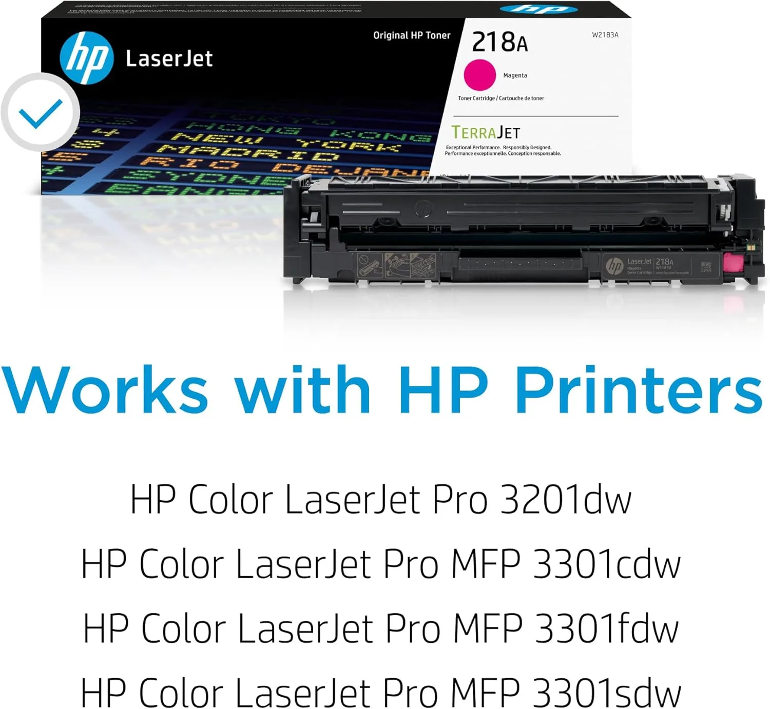HP 218A Magenta Toner Cartridge | Works with Color Laserjet Pro 3201, MFP 3301 Series | W2183A