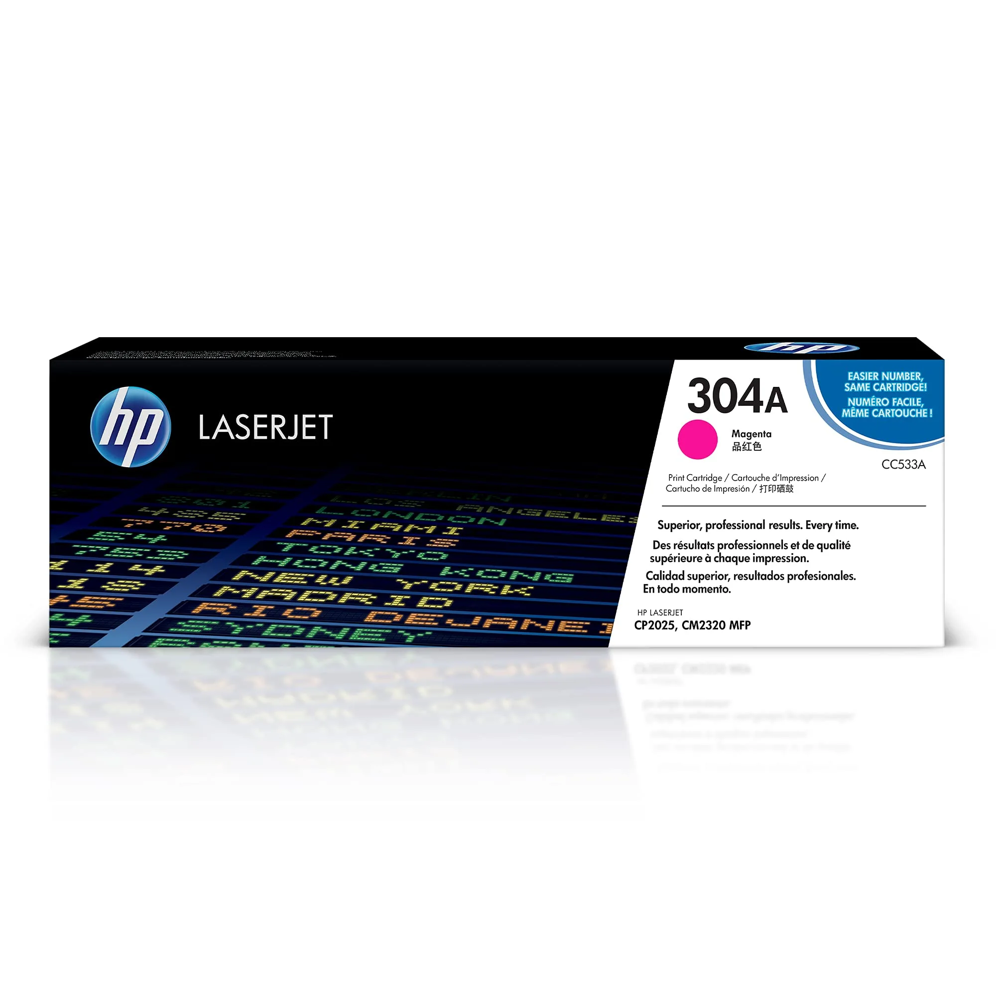 HP 304A Magenta Toner Cartridge | Works Color Laserjet CM2320 MFP, CP2025 | CC533A