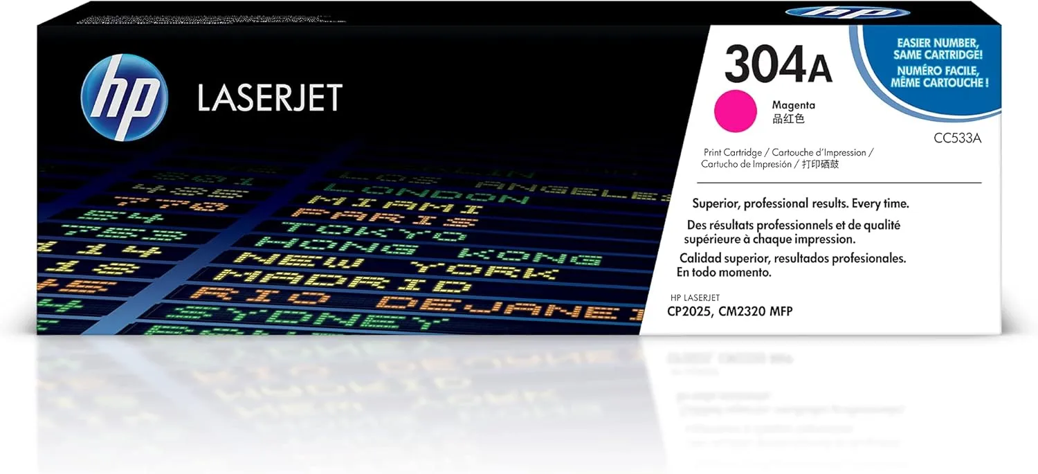 HP 304A Magenta Toner Cartridge | Works Color Laserjet CM2320 MFP, CP2025 | CC533A
