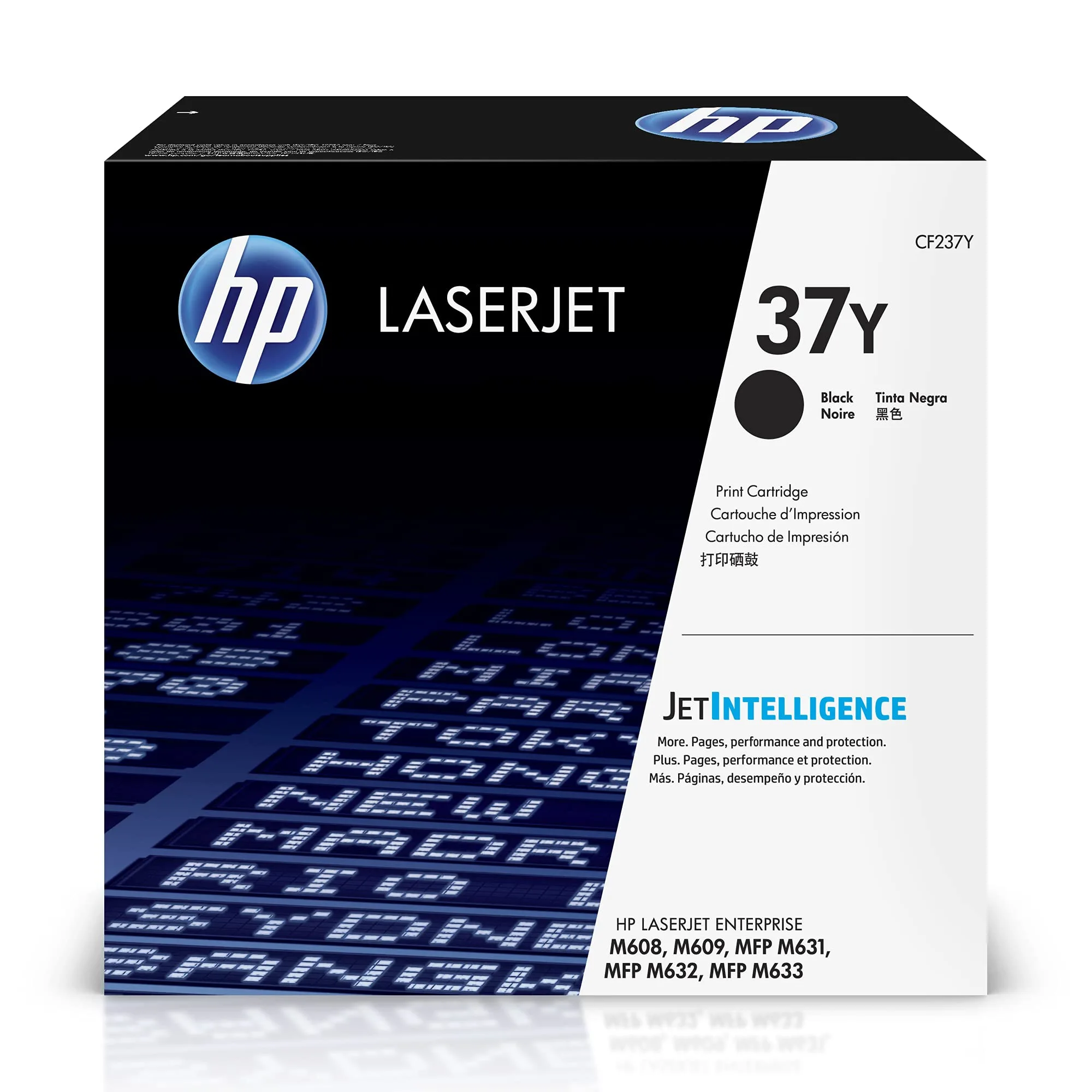 HP 37Y Black Extra High-yield Toner Cartridge | Works with HP LaserJet Enterprise M608, M609 Series, MFP M631, M632, M633 Series | CF237Y