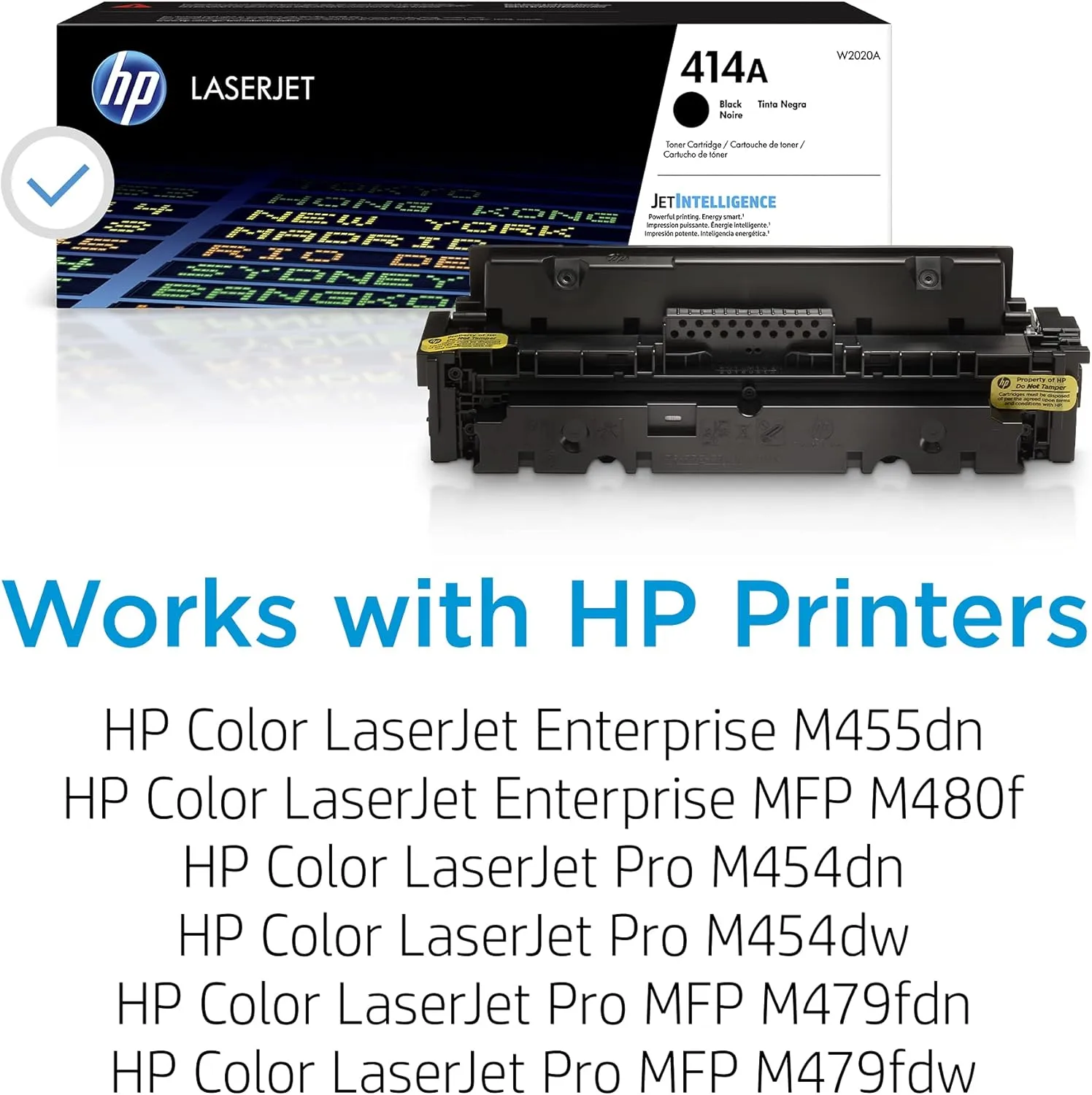 HP 414A Black Toner Cartridge - W2020A, 1 Count (2400 Pages)