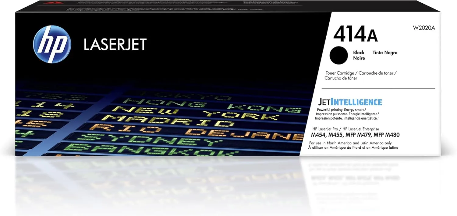 HP 414A Black Toner Cartridge - W2020A, 1 Count (2400 Pages)