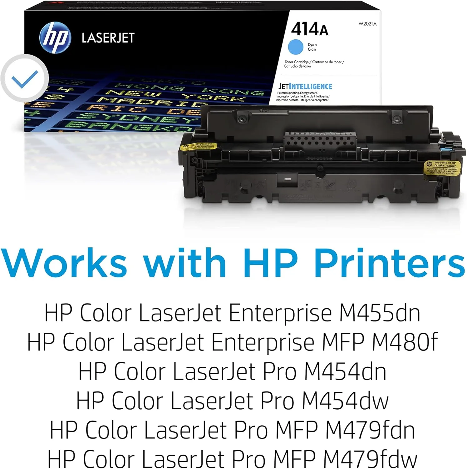 HP 414A Cyan Toner Cartridge (W2021A) — 2,100 Page Yield