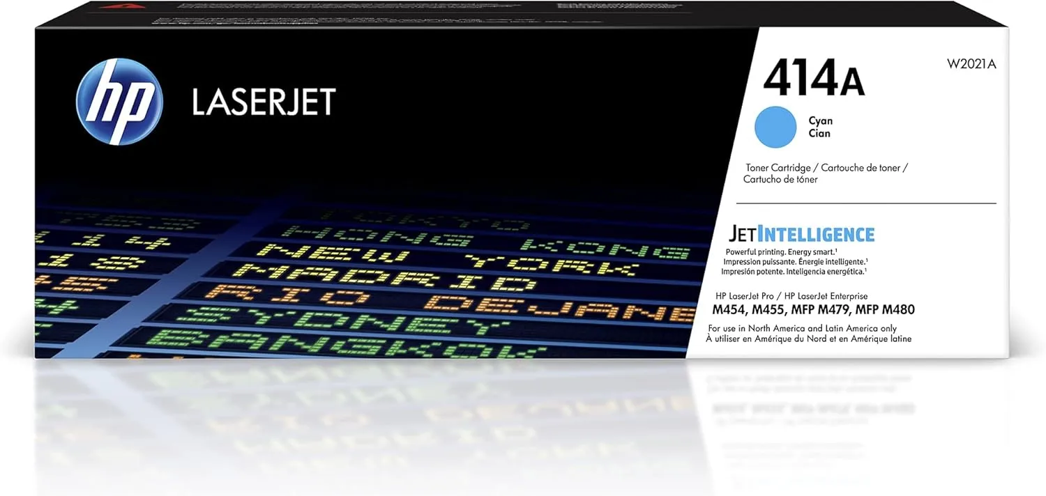 HP 414A Cyan Toner Cartridge (W2021A) — 2,100 Page Yield