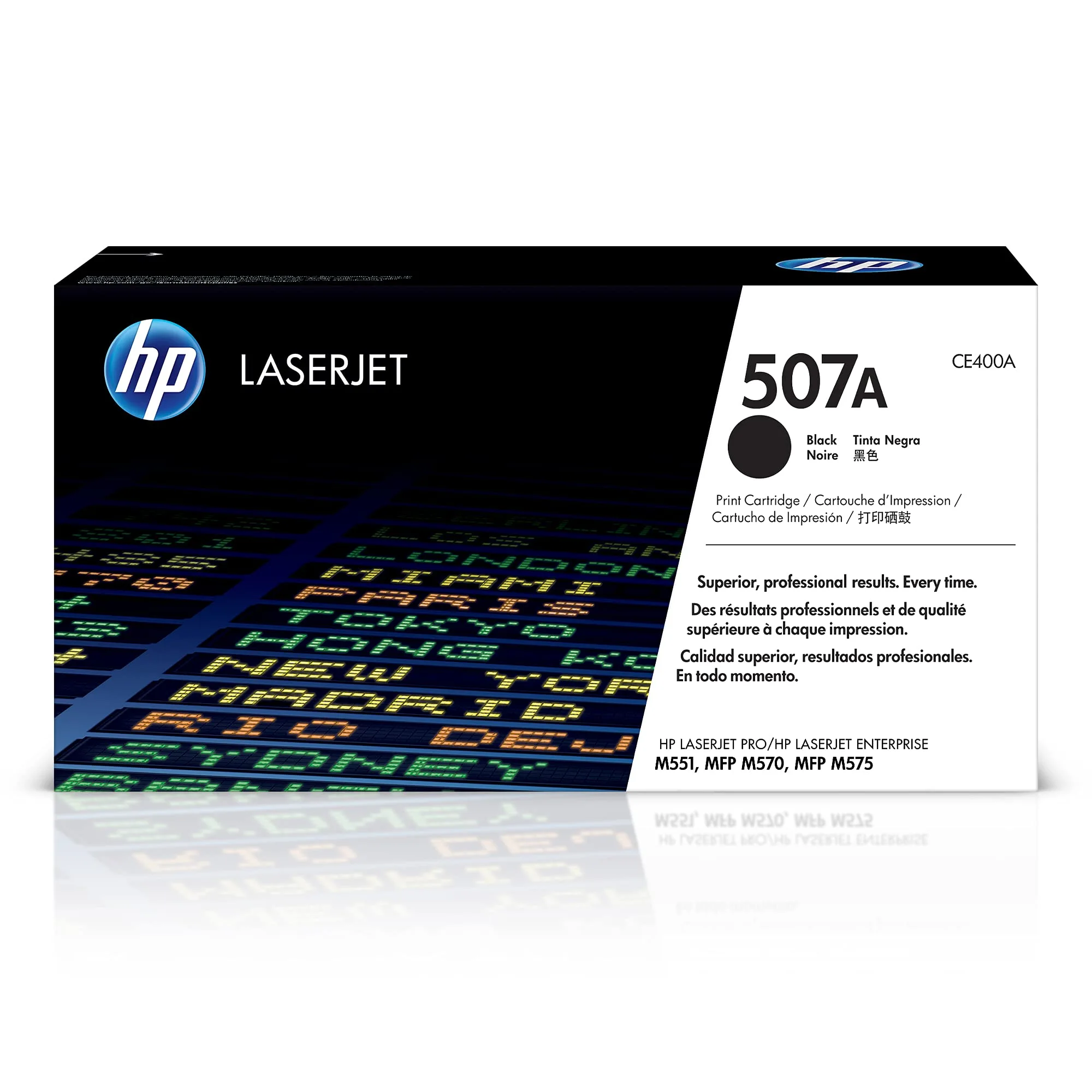 HP 507A Black Toner Cartridge | Works Laserjet Enterprise 500 Color M551, MFP M575, Laserjet Pro 500 Color MFP M570 Series | CE400A