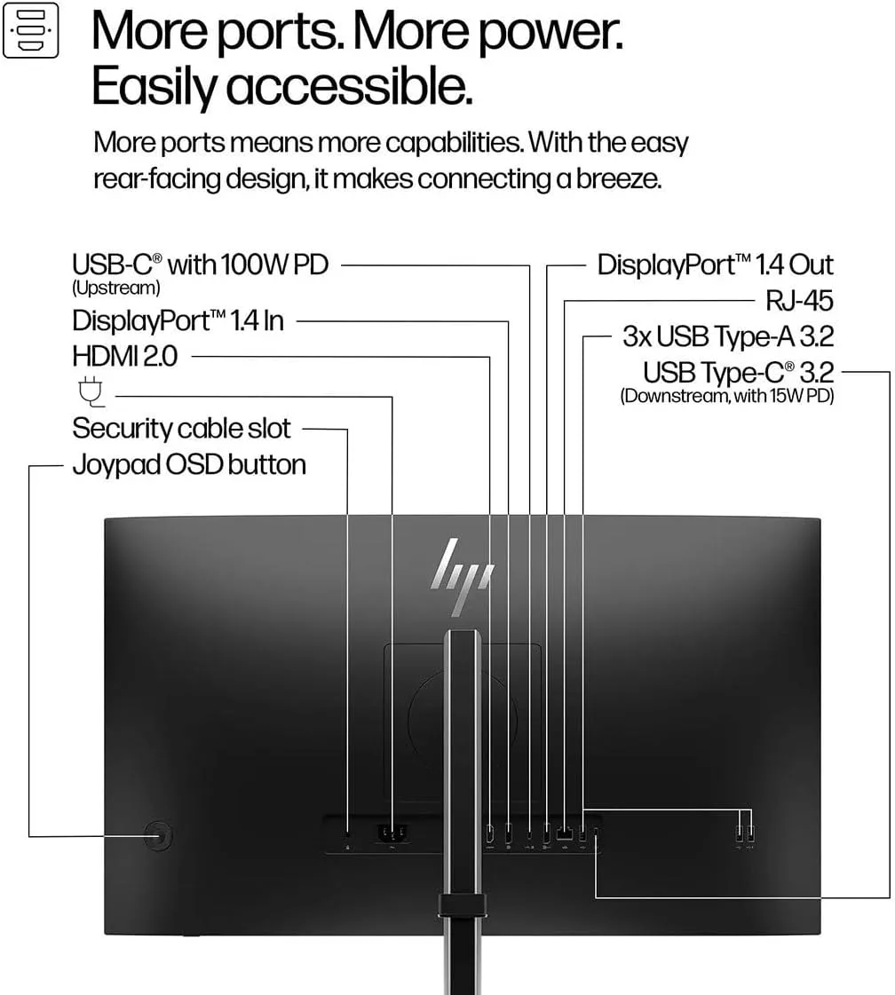 HP 527pu 27in WQHD LED Monitor - 16:9 - Jet Black