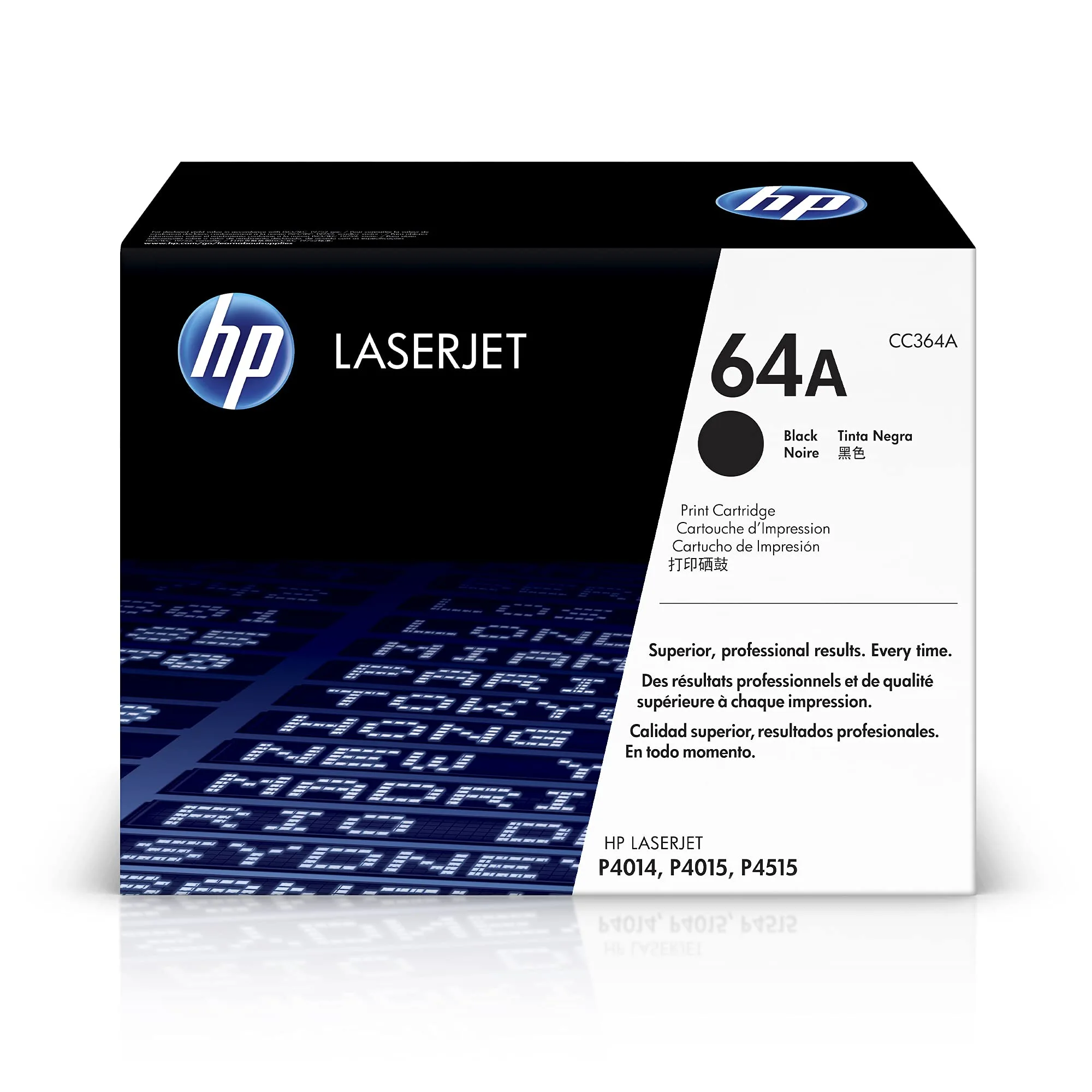 HP 64A Black Toner Cartridge | Works Laserjet P4014, P4015, P4515 Series | CC364A