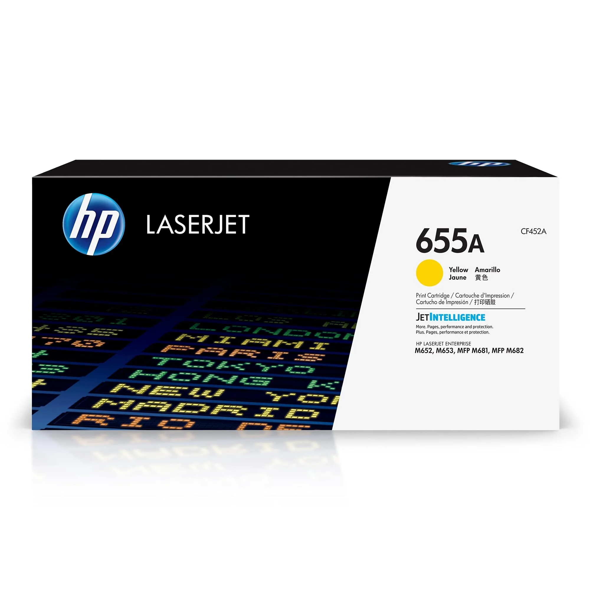 HP 655A Yellow Toner Cartridge | Works Color Laserjet Enterprise M652, M653, MFP M681, M682 | CF452A