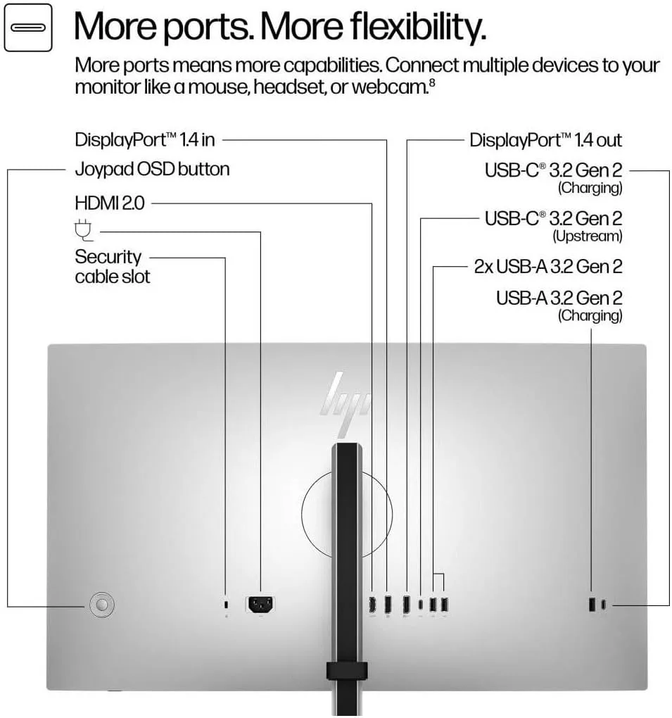HP 727pq 27in WQHD LED Monitor - Natural Silver