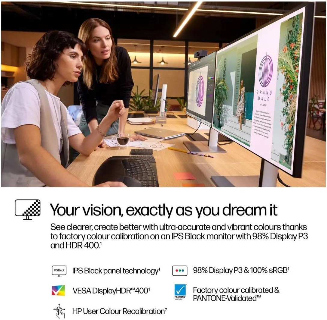 HP 727pq 27in WQHD LED Monitor - Natural Silver