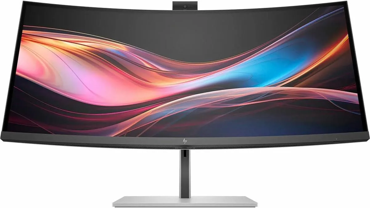 HP 734pm 34in UW-QHD Curved Monitor with 5MP HDR AI Webcam, Thunderbolt 4, IPS Black