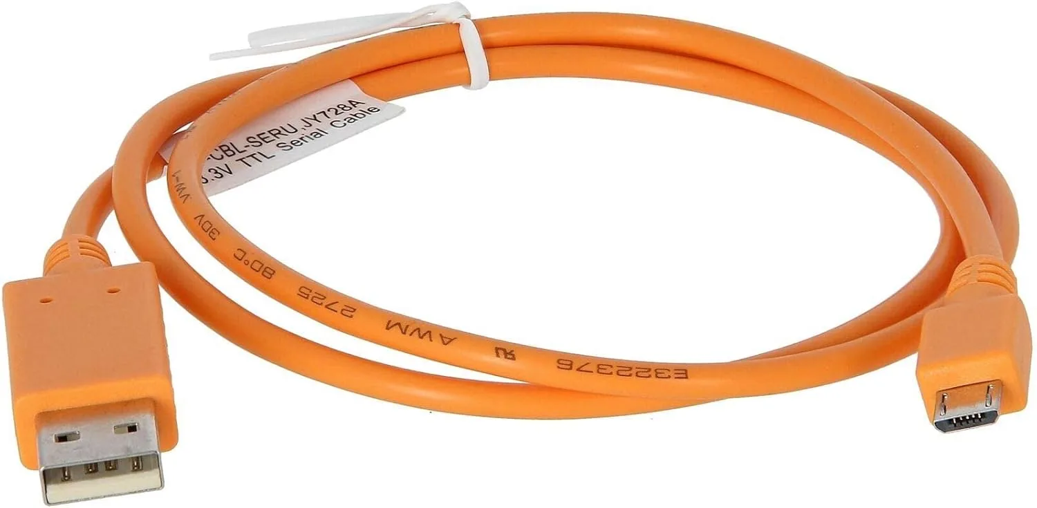 HP JY728A Aruba Micro-USB 2.0 Console Adapter Cable - USB / serial cable - TTL serial (F) to USB (M) - for Aruba AP-203H, AP-303H - Assorted Colors