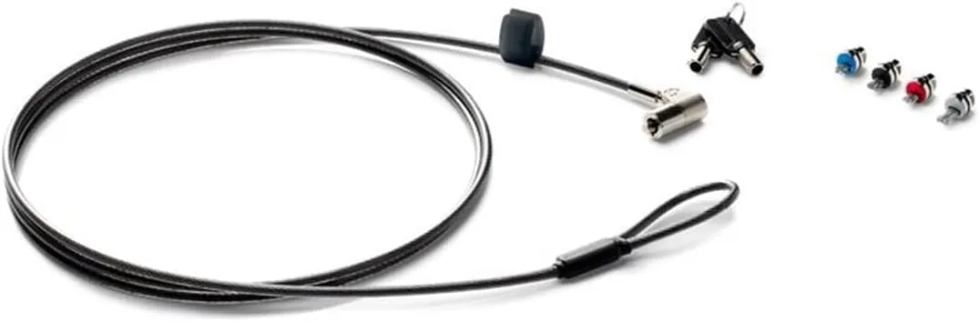 HP Cable Lock - 6 ft Cable - Keyed Lock - Galvanized Steel - for Notebook, Monitor, Tablet, Docking Station