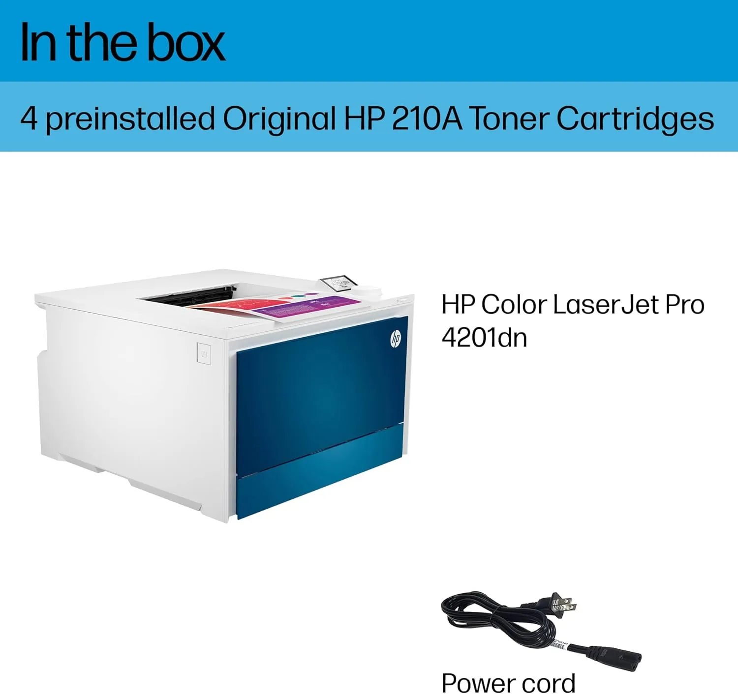 HP Color LaserJet Pro Color Laser Printer, Ethernet & Duplex