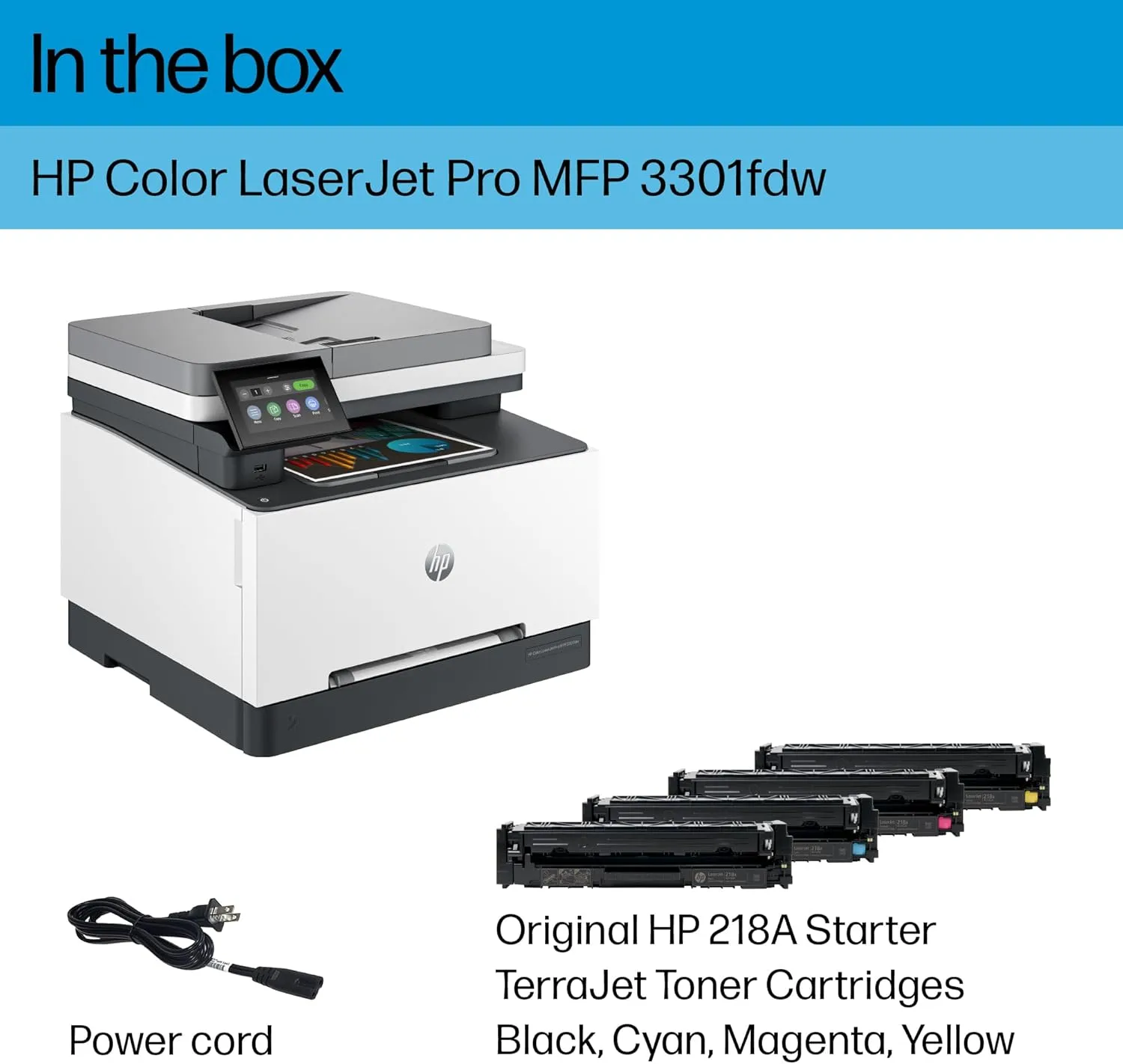 HP Color LaserJet Pro MFP 3301fdw Wireless All-in-One Color Laser Printer