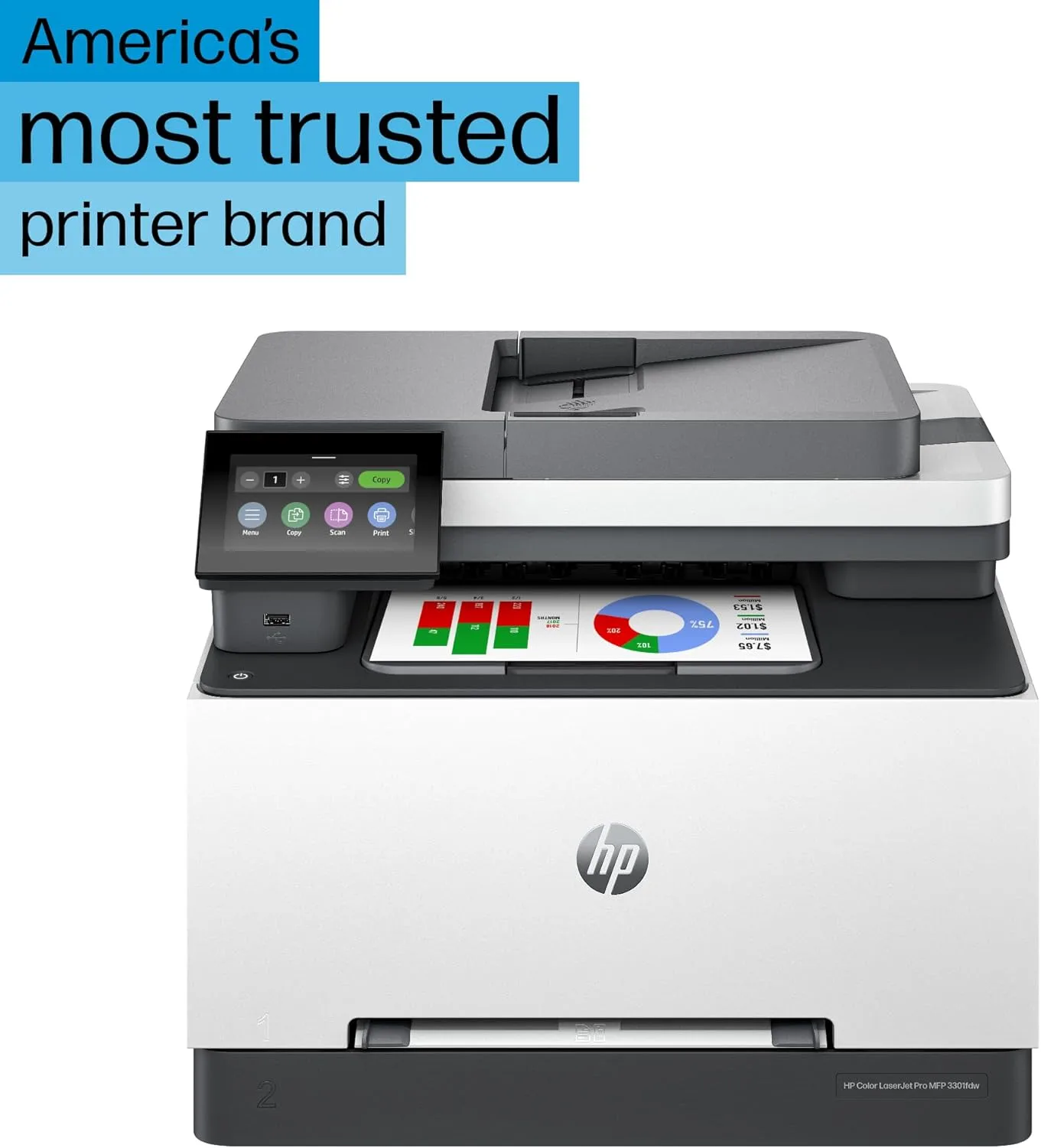 HP Color LaserJet Pro MFP 3301fdw Wireless All-in-One Color Laser Printer