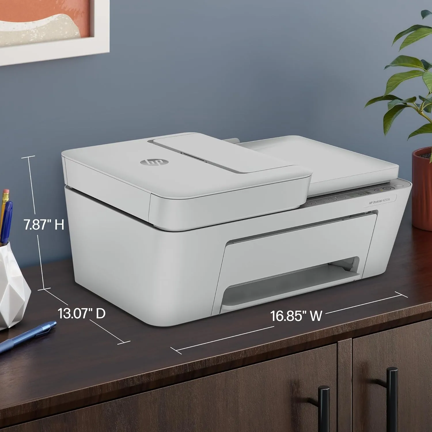 HP DeskJet 4255e Wireless All-in-One Color Inkjet Printer, Scanner, Copier, Best-for-Home (588S6A)