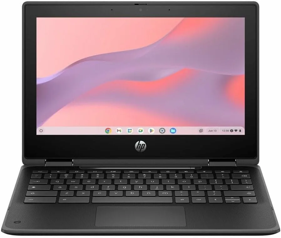 HP Fortis G5 11.6" Touchscreen Convertible 2-in-1 Chromebook - Intel N200, 8GB, 64GB - Jack Black