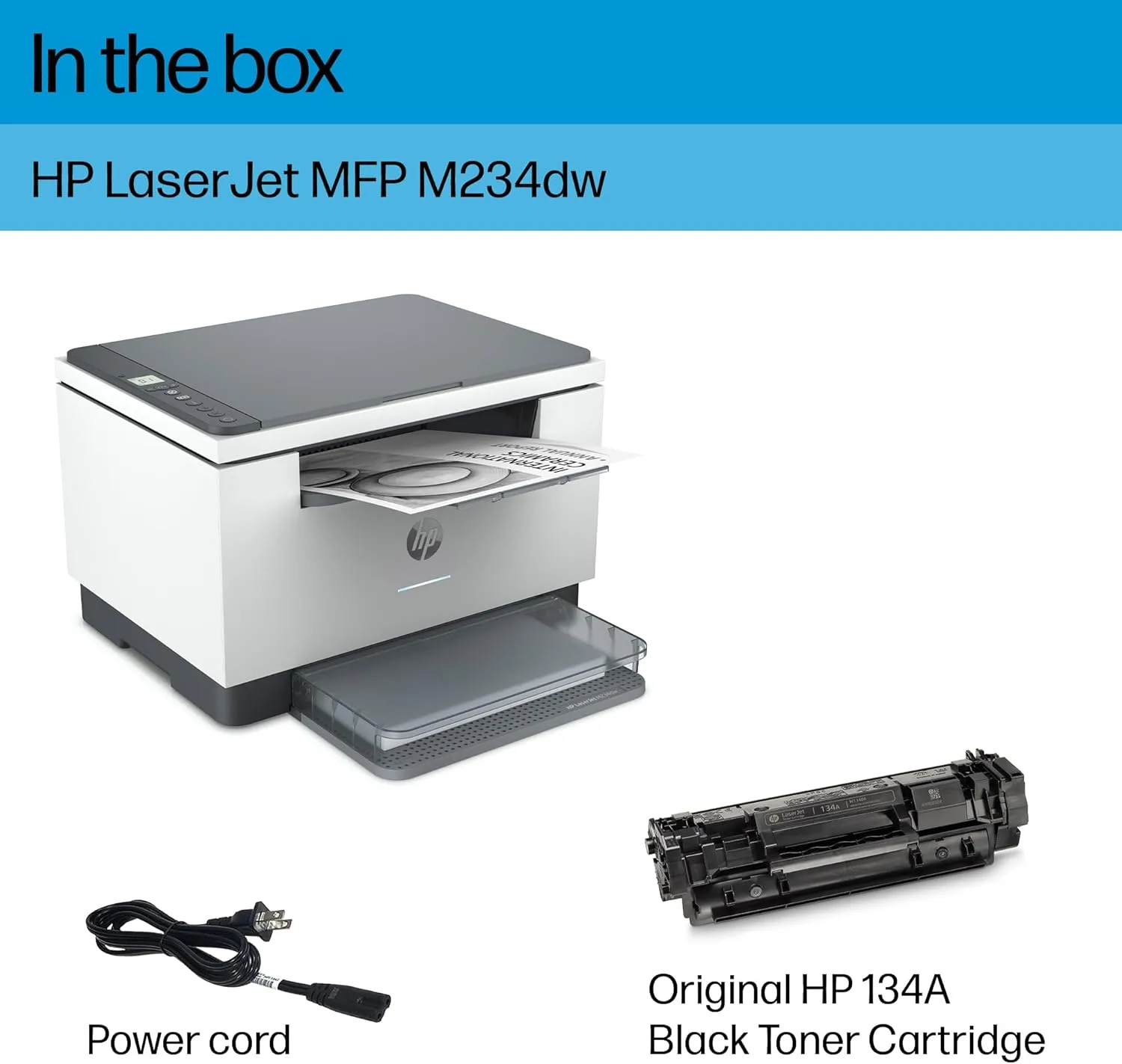 HP LaserJet MFP M234dw Wireless Printer, Print, scan, copy, Fast speeds, Easy setup, Mobile printing, Best-for-small teams, Instant Ink eligible