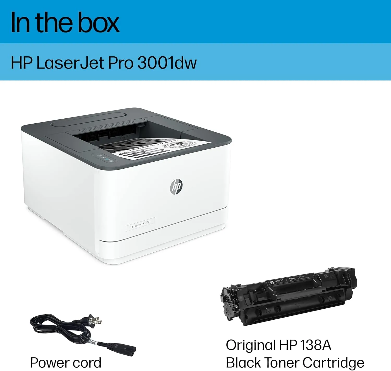 HP LaserJet Pro 3001dw Wireless Black & White Printer