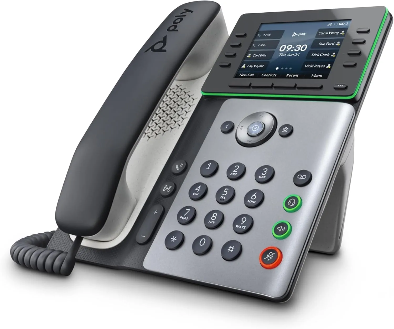 Poly Edge E320 IP Phone - Corded - Corded/Cordless - Bluetooth - Desktop, Wall Mountable - VoIP - 2 x Network (RJ-45) - PoE Ports