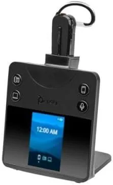 HP Poly Savi 8445 Office DECT Convertible Headset - On-Ear, Wireless, Black