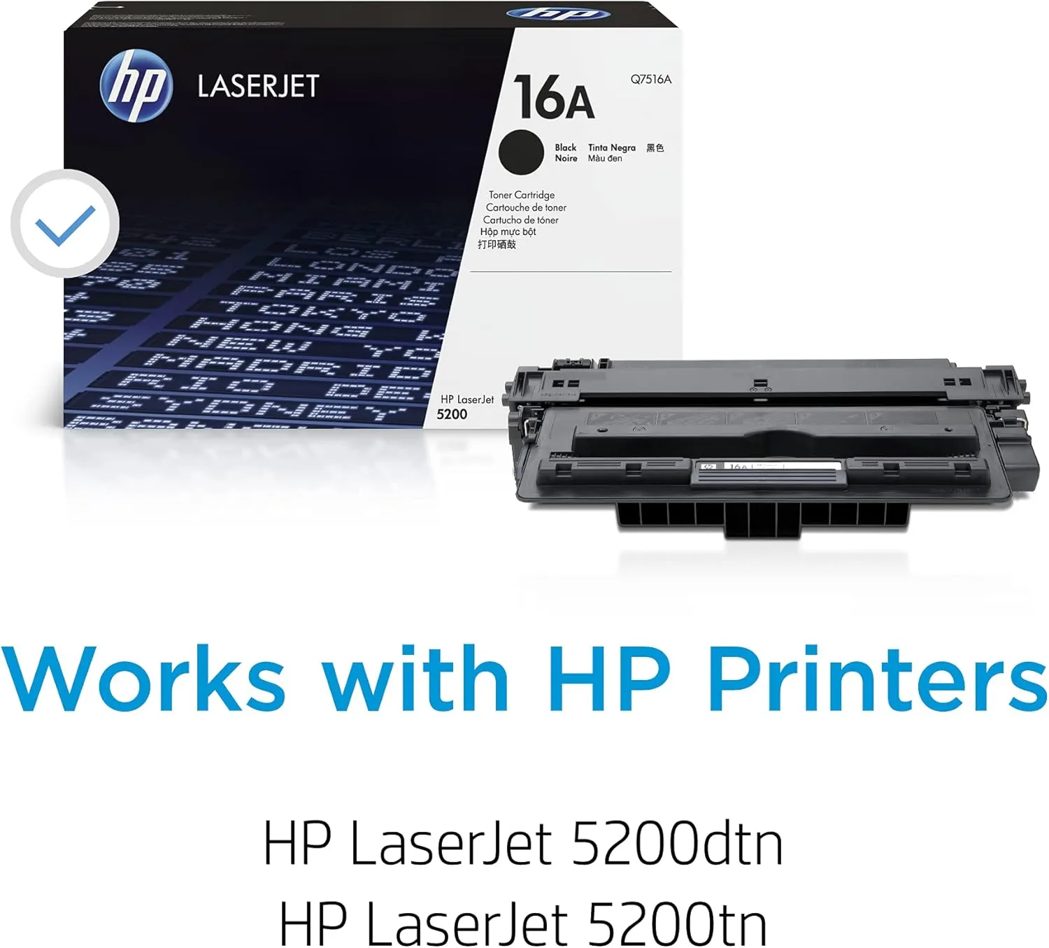 HP 16A Black Toner Cartridge | Works with HP LaserJet 5200 Series | Q7516A