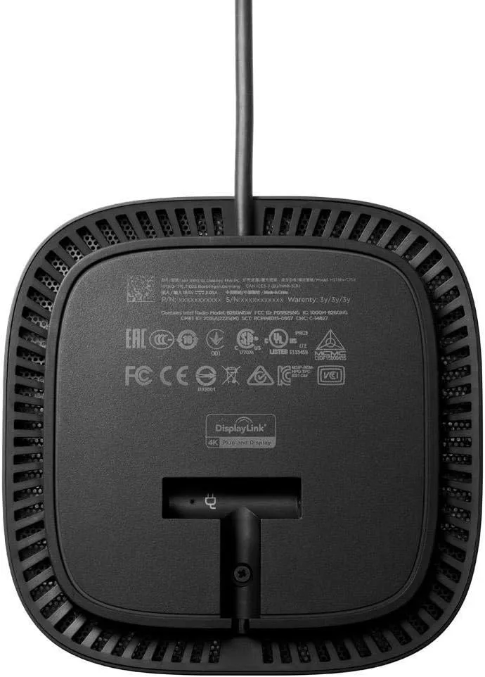 HP USB-C/A Universal Dock G2 - for Notebook - 100 W - USB Type C, USB Type A - 3 Displays Supported - 5TW13AAABA