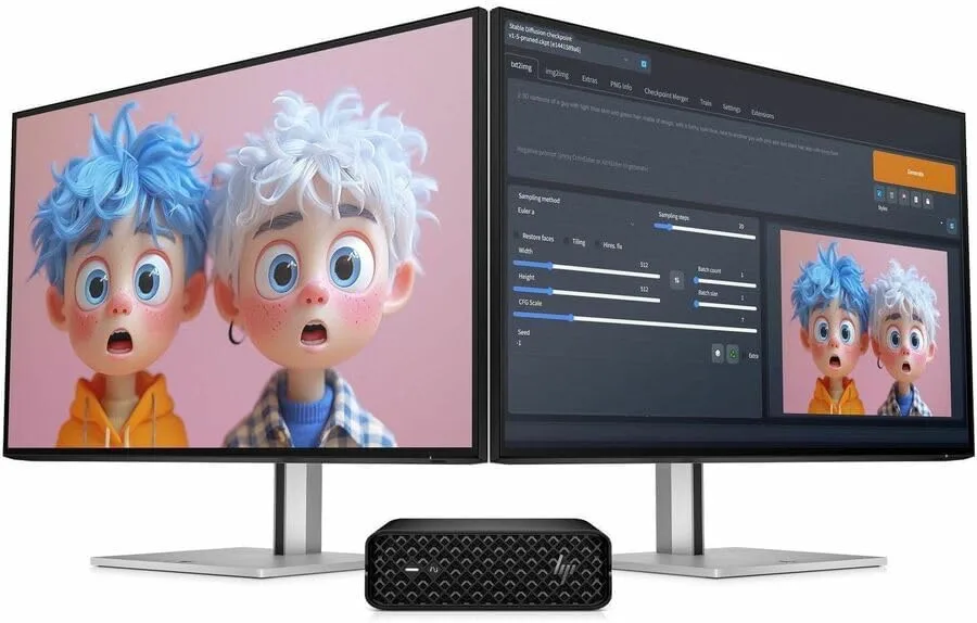 HP Z2 Mini G1i Workstation - Intel Core Ultra 7 265-64 GB - 1 TB SSD - Mini PC - Black - Intel W880 Chip - Windows 11 Pro - NVIDIA RTX A1000 8 GB Graphics - English Keyboard - Ethernet - Wireless LA