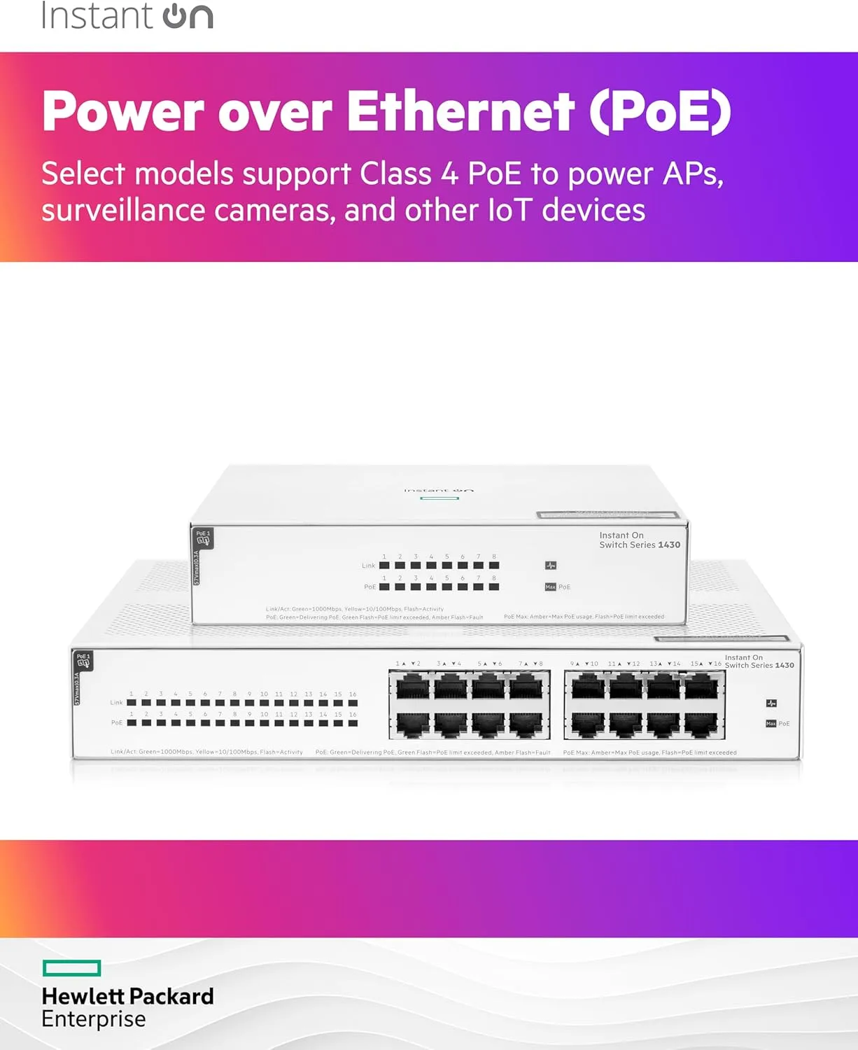 HPE Instant On 1430 Unmanaged Layer 2 Gigabit Ethernet Switch