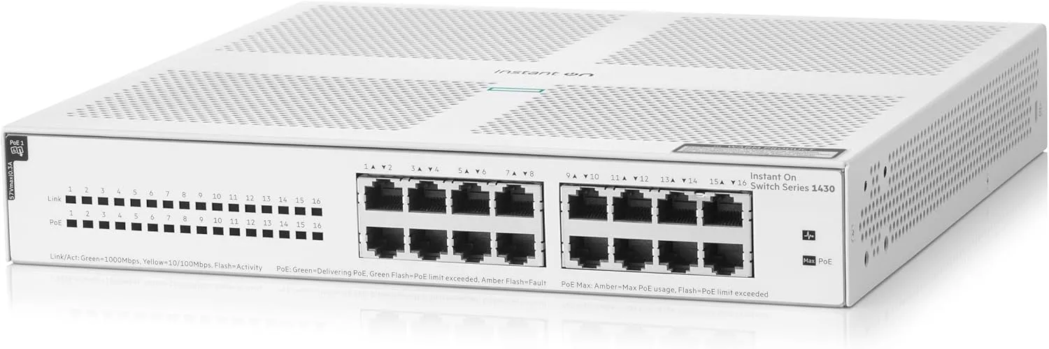 HPE Instant On 1430 Unmanaged Layer 2 Gigabit Ethernet Switch
