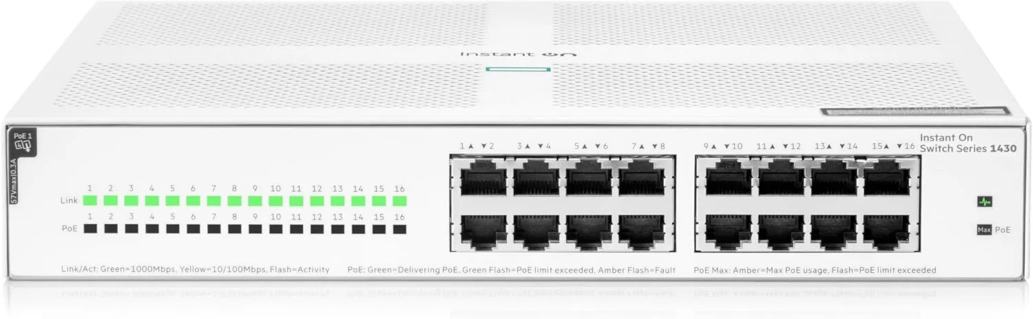HPE Instant On 1430 Unmanaged Layer 2 Gigabit Ethernet Switch