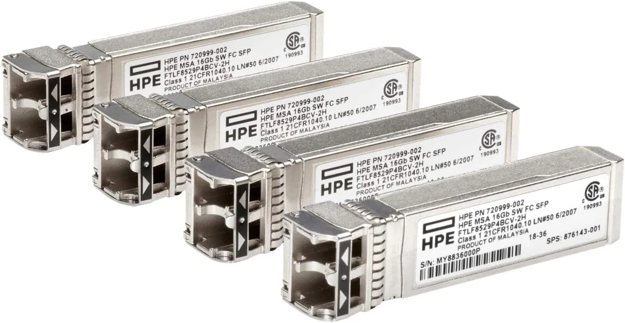 Hewlett Packard Enterprise HP MSA 16Gb Short Wave Fibre Channel SFP+ 4-Pack Transceiver